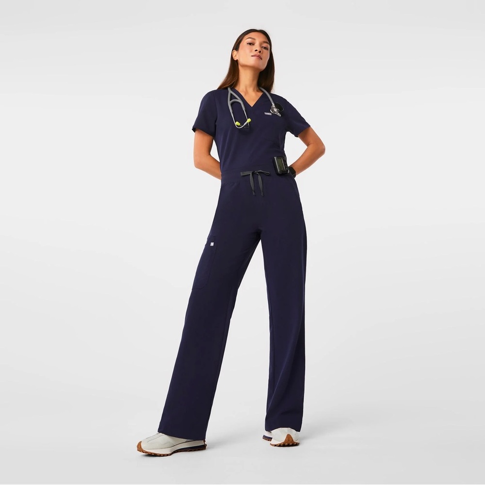 Figs Women's Deep Blue Straight Leg Jumpsuit